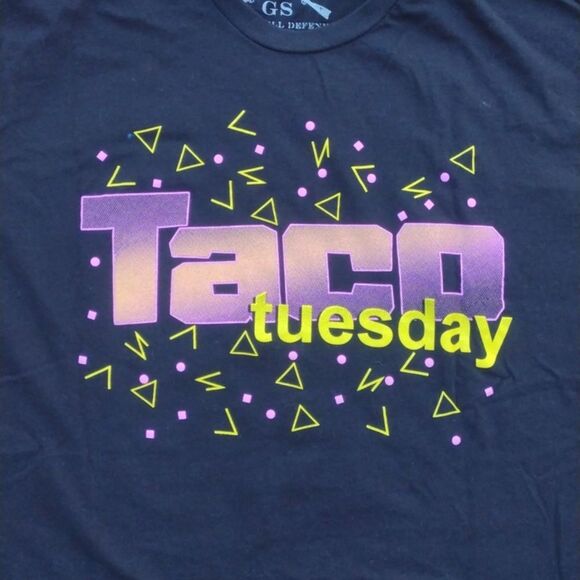 Grunt Style Short Sleeve Black Tee Taco Tuesday Size XL - Picture 2 of 8